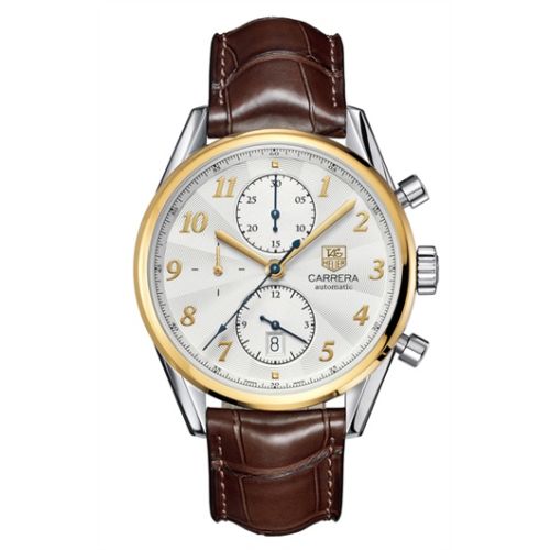 TAG Heuer Carrera Calibre 16 41 Heritage Stainless Steel / Yellow Gold / Silver / Alligator